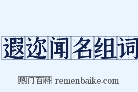 遐迩闻名组词是什么意思的图片